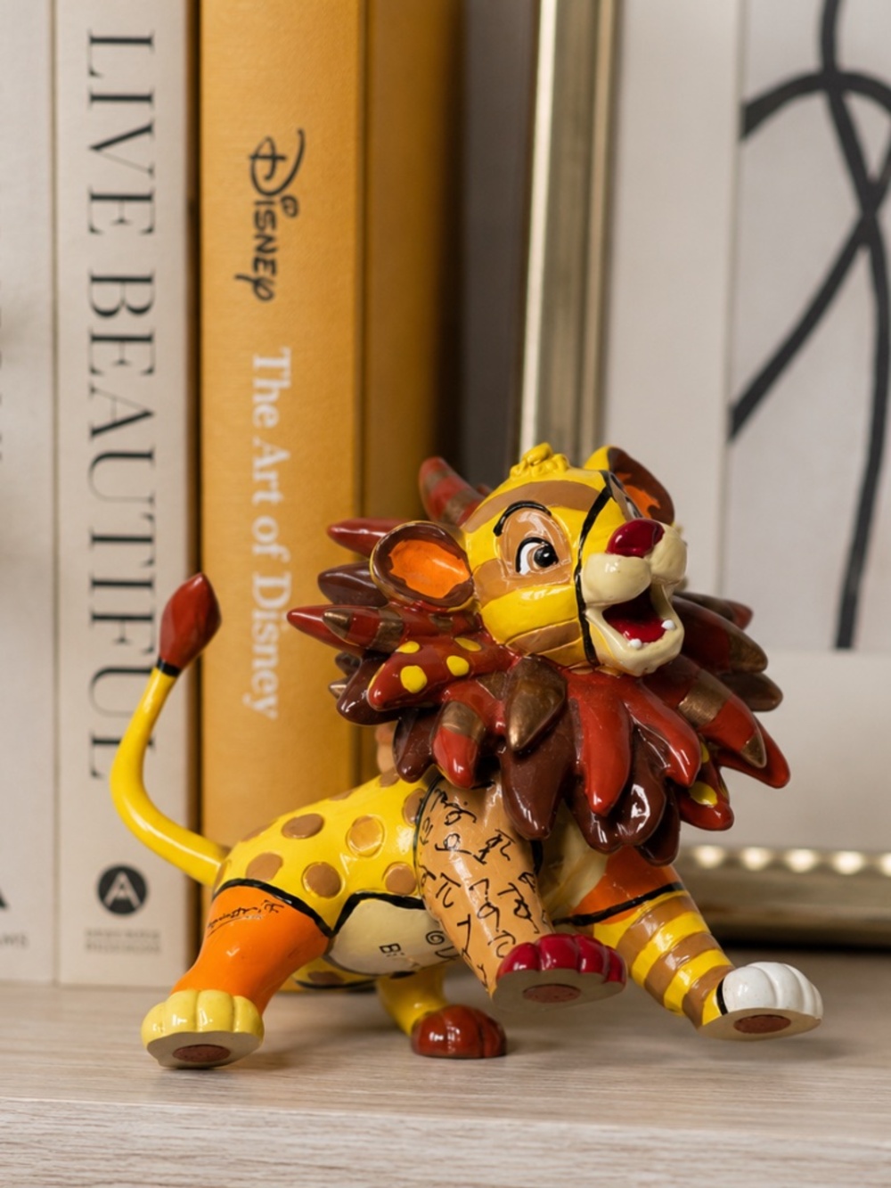Disney Britto Lion Figurine Mini Resin Collectible Colorful Pop Art Simba